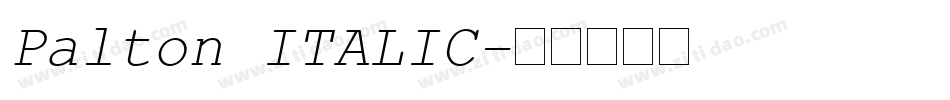 Palton ITALIC字体转换